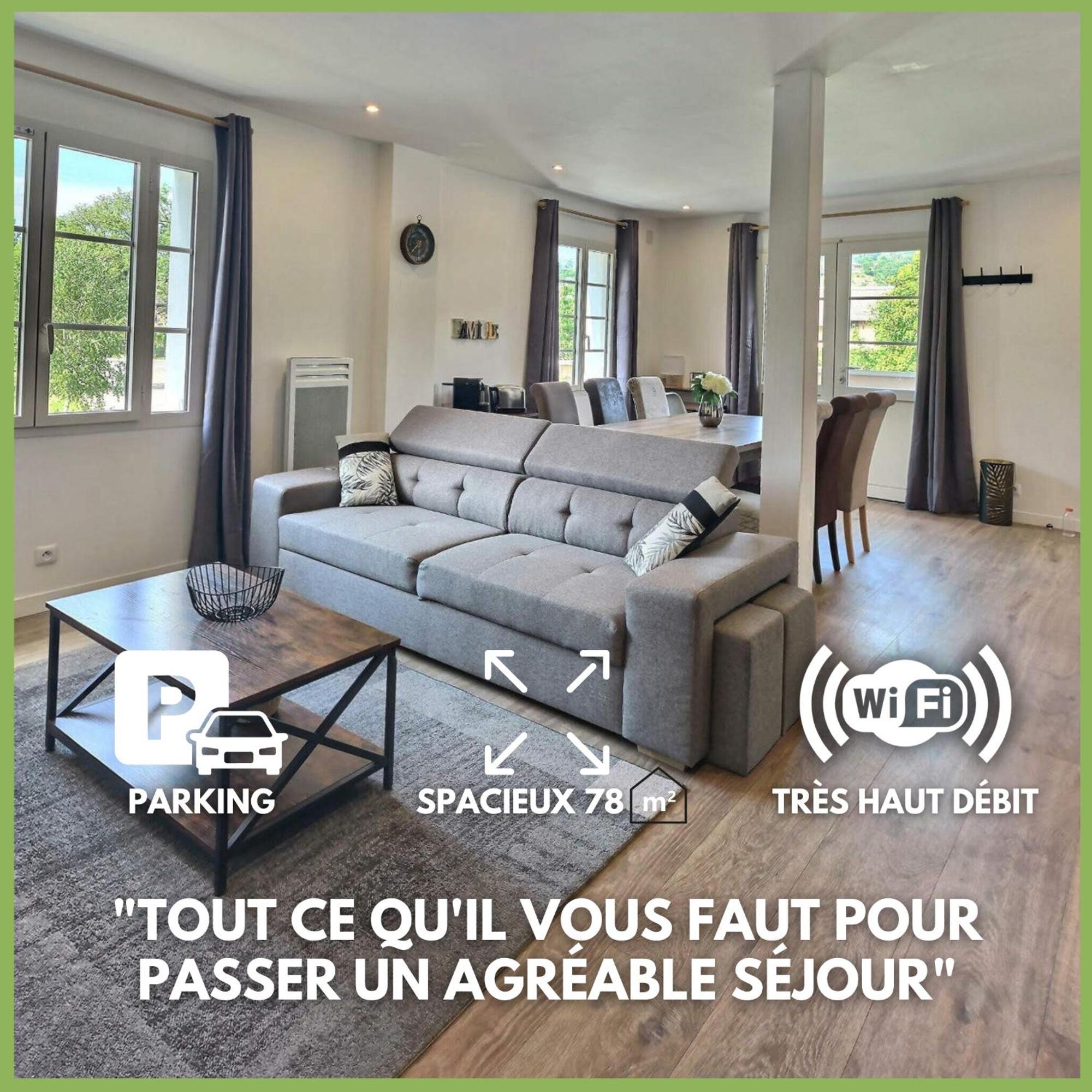 Superbe, T3 Spacieux 78 M2, Neuf, Parking, Balcon Gerde Dış mekan fotoğraf